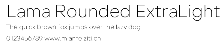 Lama Rounded ExtraLight.otf