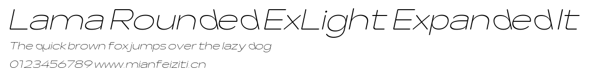 Lama Rounded ExLight Expanded It.ttf