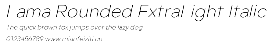 Lama Rounded ExtraLight Italic.ttf