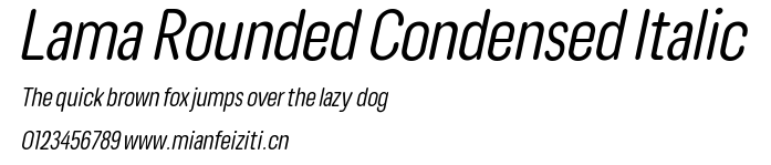 Lama Rounded Condensed Italic