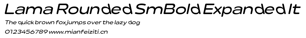 Lama Rounded SmBold Expanded It.otf