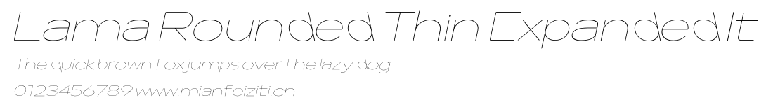 Lama Rounded Thin Expanded It.otf