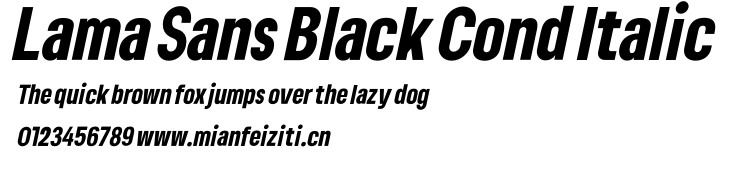 Lama Sans Black Cond Italic