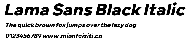 Lama Sans Black Italic