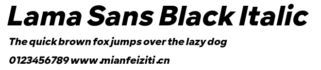 Lama Sans Black Italic