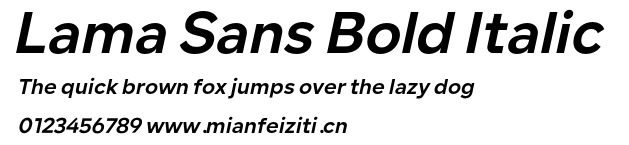 Lama Sans Bold Italic