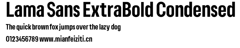 Lama Sans ExtraBold Condensed