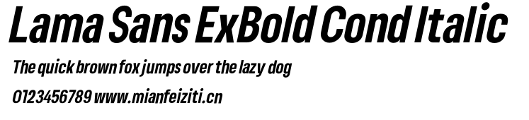 Lama Sans ExBold Cond Italic