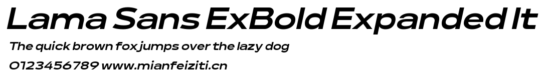 Lama Sans ExBold Expanded It