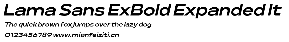 Lama Sans ExBold Expanded It