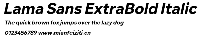 Lama Sans ExtraBold Italic