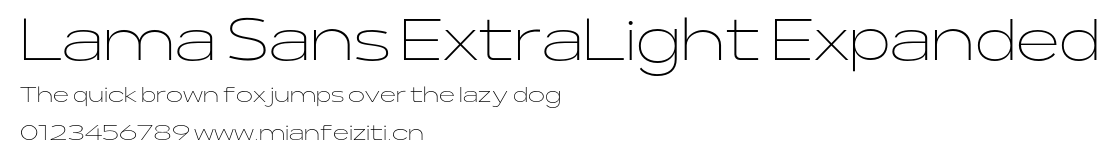 Lama Sans ExtraLight Expanded