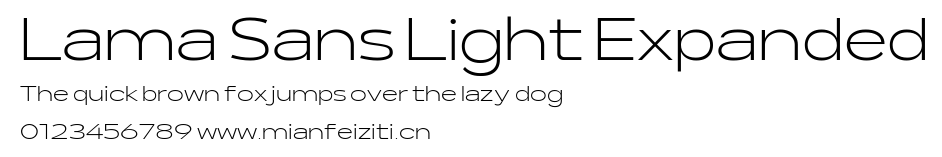 Lama Sans Light Expanded