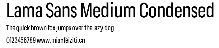 Lama Sans Medium Condensed