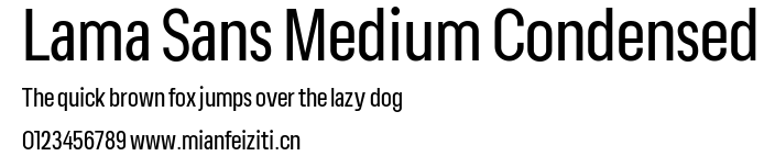 Lama Sans Medium Condensed