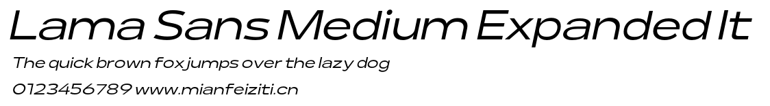 Lama Sans Medium Expanded It