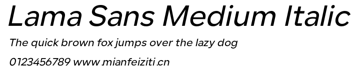 Lama Sans Medium Italic