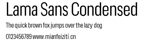 Lama Sans Condensed
