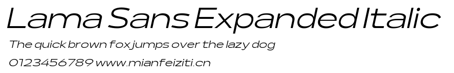 Lama Sans Expanded Italic