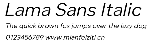 Lama Sans Italic