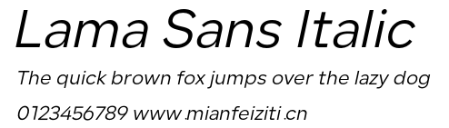 Lama Sans Italic