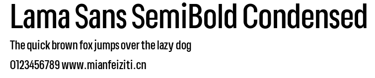 Lama Sans SemiBold Condensed