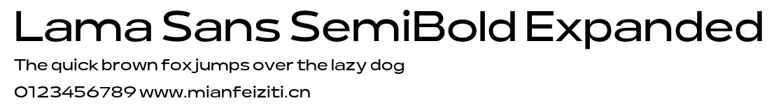 Lama Sans SemiBold Expanded