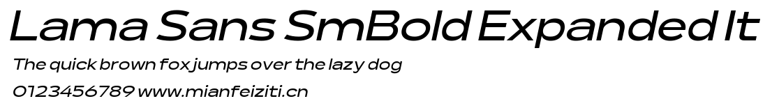 Lama Sans SmBold Expanded It