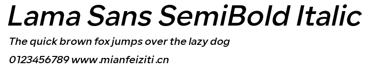 Lama Sans SemiBold Italic