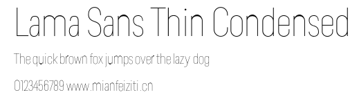 Lama Sans Thin Condensed