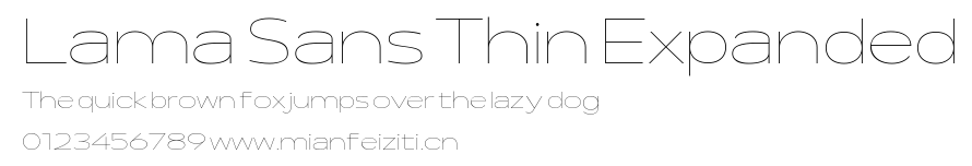 Lama Sans Thin Expanded