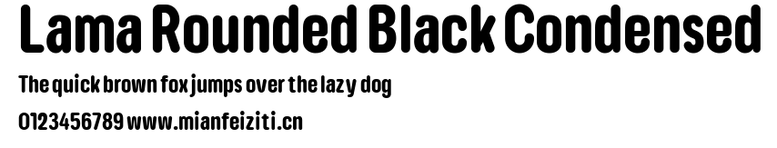 Lama Rounded Black Condensed
