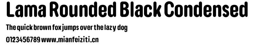 Lama Rounded Black Condensed
