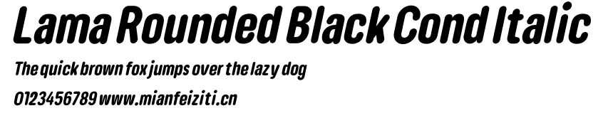 Lama Rounded Black Cond Italic