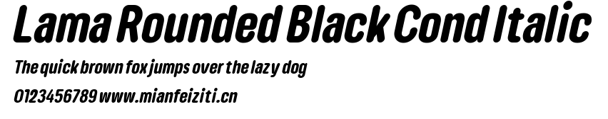 Lama Rounded Black Cond Italic