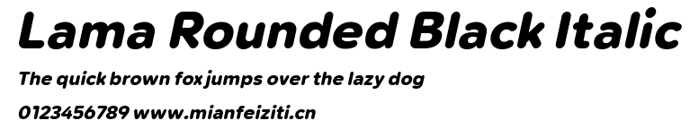 Lama Rounded Black Italic