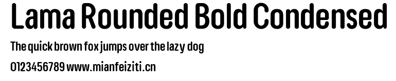 Lama Rounded Bold Condensed