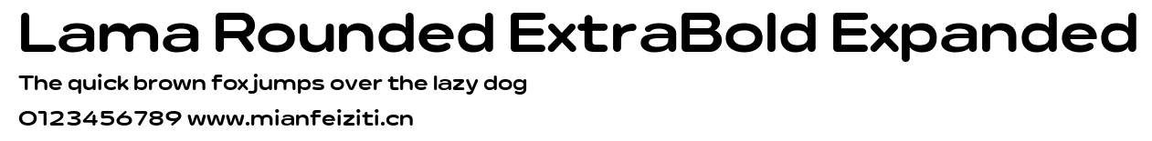 Lama Rounded ExtraBold Expanded