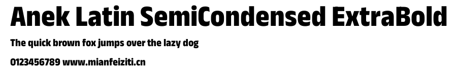 Anek Latin SemiCondensed ExtraBold