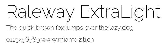 Raleway ExtraLight