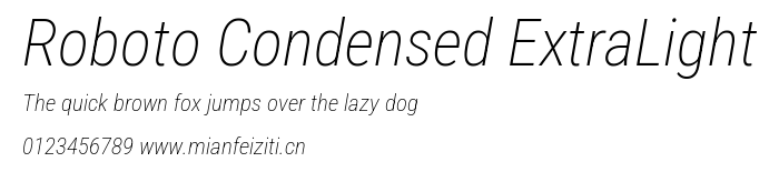 Roboto Condensed ExtraLight