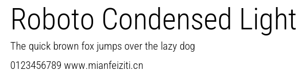 Roboto Condensed Light