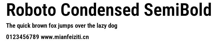 Roboto Condensed SemiBold