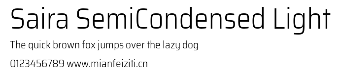 Saira SemiCondensed Light